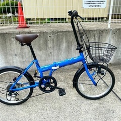 アサヒ 折りたたみ自転車 6段変速 20インチ 中古 自転車 仙...