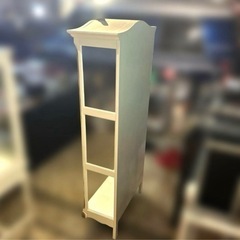 アンティーク風家具　ガラス棚2段付きの画像