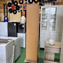 縦型収納　棚　白　収納家具　ホワイト　左開きの画像