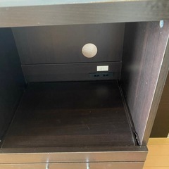 6月末処分
ブラウン　キッチン収納　棚　レンジラックの画像