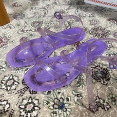 ZARA サンダル　パープル　37 （24〜24.5）