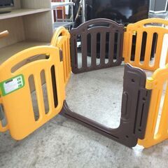 ベビーサークル パネル6枚 ベビールーム プレイヤード 組立て オレンジ色×ブラウン ☆ 札幌市 北区 屯田 の画像