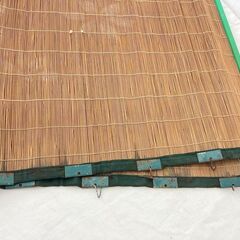 《最終値下げ》JT592 すだれ 花柄 タテ約168ｘヨコ約107 キズ、サビあり 中古現状品 現地引き取りのみの画像