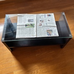 　ローテーブル　コーヒーテーブル　ガラス の画像