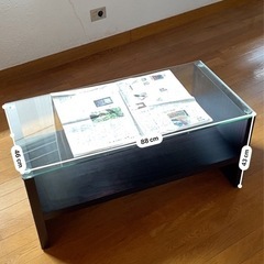 　ローテーブル　コーヒーテーブル　ガラス の画像