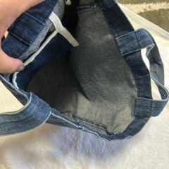 デニム生地バックの画像