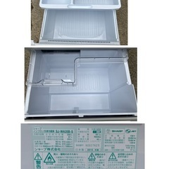 おつとめ品🍵どっちもドア【SHARP】 ノンフロン冷凍冷蔵庫3ドア冷蔵庫 2015年SJ-WA35B-S🟢 の画像