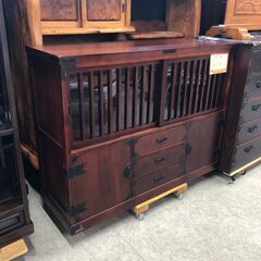 【ジ441】飾り棚 昭和レトロ アンティーク 茶棚 和風 木製 ...