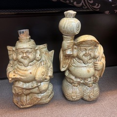 白泉作 酒瓶 オブジェ2体