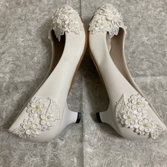 結婚式で一度だけ履いた靴　25㎝　シミが出てしまいましたの画像