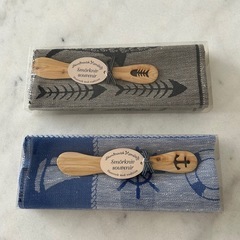 北欧デザイン　木製バターナイフ&キッチンタオル