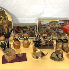 【R213】 郷土玩具/工芸品/お土産/置物/バンビ/赤べこ/こ...