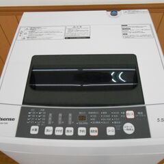 ハイセンス 全自動洗濯機 HW-T55C 5.5kg 2019年製の画像
