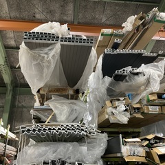 アルミ材料　棚制作　曲物の画像
