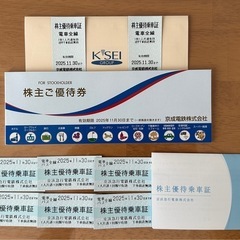 京成電鉄　京浜急行電鉄　株主優待乗車証　京成電鉄株主ご優待券