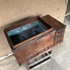 長火鉢　テーブル　骨董　アンティーク　ビンテージ　の画像