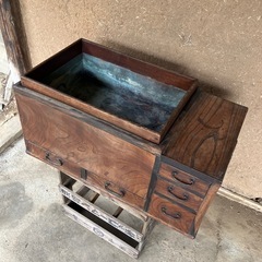 長火鉢　テーブル　骨董　アンティーク　ビンテージ　の画像