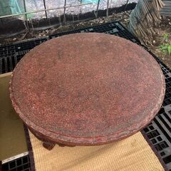 会津塗り　円卓　座卓　ちゃぶ台　レトロ　アンティーク【引取り限定】