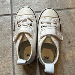 16㎝美品スニーカー（白）の画像
