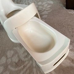 【昭和レトロ】コンビのおまる　トイレトレーニング　幼児用トイレ　引き出し式　ピンク　の画像
