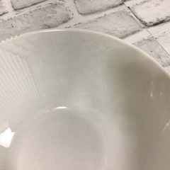 W020 ROYAL COPENHERGEN/ロイヤルコペンハーゲン ボウル 18cm ホワイトエレメンツ シンプル 波ふち 訳あり 現状品の画像