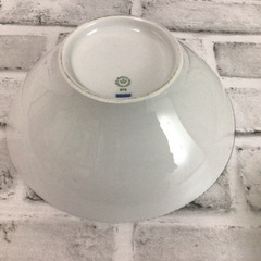 W020 ROYAL COPENHERGEN/ロイヤルコペンハーゲン ボウル 18cm ホワイトエレメンツ シンプル 波ふち 訳あり 現状品の画像