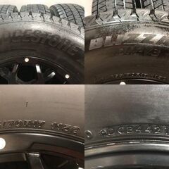 【BS BLIZZAK DM-V3 265/70R17】スタッドレス【BRUT BR-55 ブルート 17インチ 7.5J5HPCD127+40】バリ溝 ブラック ラングラー等　(MTB854)クレジットカード QRコード決済可能の画像