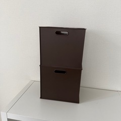 ❌決定済 ニトリボックス2つ ブラウンの画像