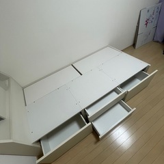 ニトリ　ベットフレーム　引出し収納の画像