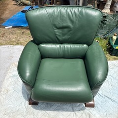 富士ファニチェア　シングルソファー　グリーン