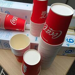 🔘 コカ・コーラ　紙コップ100個セットの画像