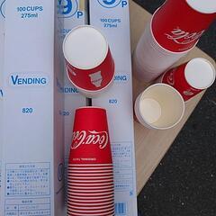 🔘 コカ・コーラ　紙コップ100個セットの画像