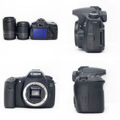 【全国送料無料】 Canon EOS 60D✨ ショット数わずか！　望遠 ダブルレンズセット ズームセット✨ 届いたらすぐに使えます✨ キヤノン キャノンの画像