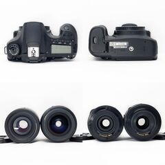 【全国送料無料】 Canon EOS 60D✨ ショット数わずか！　望遠 ダブルレンズセット ズームセット✨ 届いたらすぐに使えます✨ キヤノン キャノンの画像