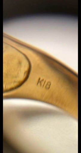 K18メンズリング