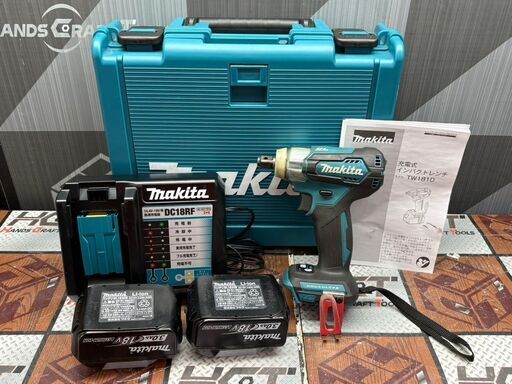 値下げしました！【中古】マキタ TW181DRFX 充電式インパクトレンチ 18V バッテリ×2・充電器付き【ハンズクラフト佐賀】