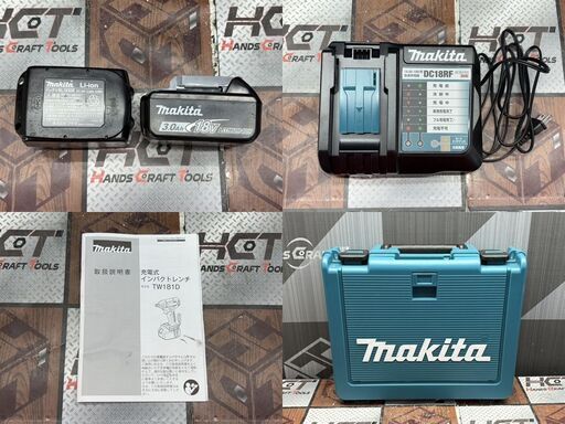 値下げしました！【中古】マキタ TW181DRFX 充電式インパクトレンチ 18V バッテリ×2・充電器付き【ハンズクラフト佐賀】