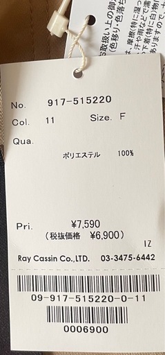新品 Ray Cassin マウンテンパーカー （F）