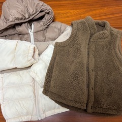 【お取引決まりました】UNIQLOダウン&フリースベスト110c...