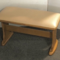 ダイニングベンチ 木製イス 生地破れあり 現状渡し