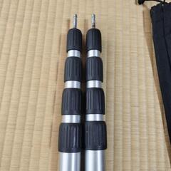 タープ、テント用　アウトドアに　ポール2本セットの画像