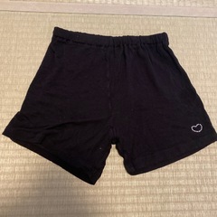 150 ⑧ インナーパンツ　黒　女の子　ハートのワンポイント