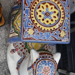 石膏でできた 飾り物 重量感あります 高さ44cm 別館に置いてますの画像