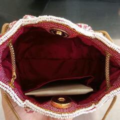 0612-096 ルミーはしもと　Vintage Beaded Bag チェーンショルダー アラベスク柄 パーティーバッグの画像