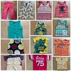 子供服9095　夏服多数タンクトップ半袖Tシャツトレーナーパンツ...