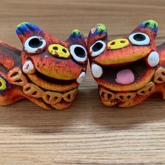 沖縄シーサーの置物 ペア 