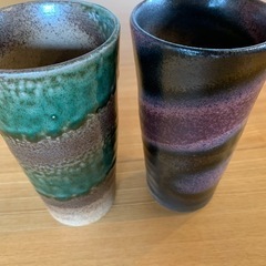 陶器製ビアカップ/焼酎カップ 2個セット の画像