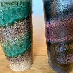 陶器製ビアカップ/焼酎カップ 2個セット の画像