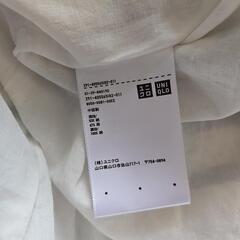 UNIQLO　　ボーダーワンピース　　麻　　ノースリーブの画像