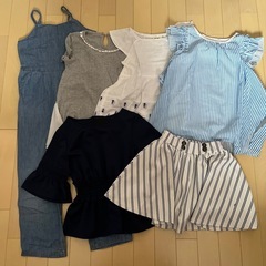 女の子　6着　まとめ売り　130センチ  オーバーオール　つなぎ...